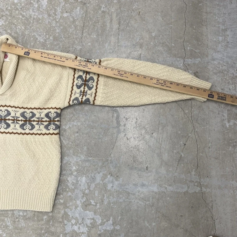 Vintage Kings Road Sweater Mens‎ Medium Shawl Collar Knit Pullover 70s